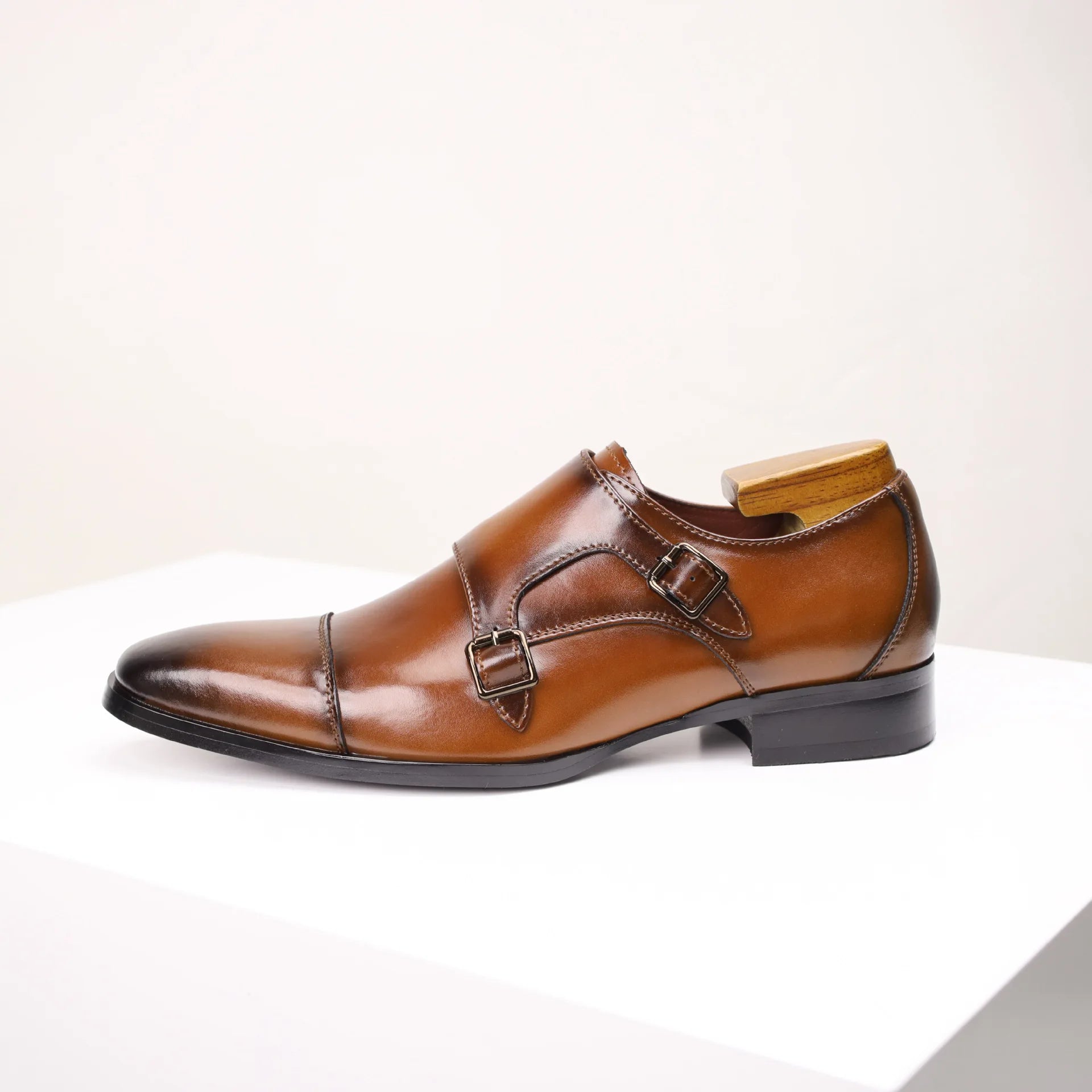 Men’s Luxury Patent Leather Strap Shoes – Designer Business Formal Dress Shoes