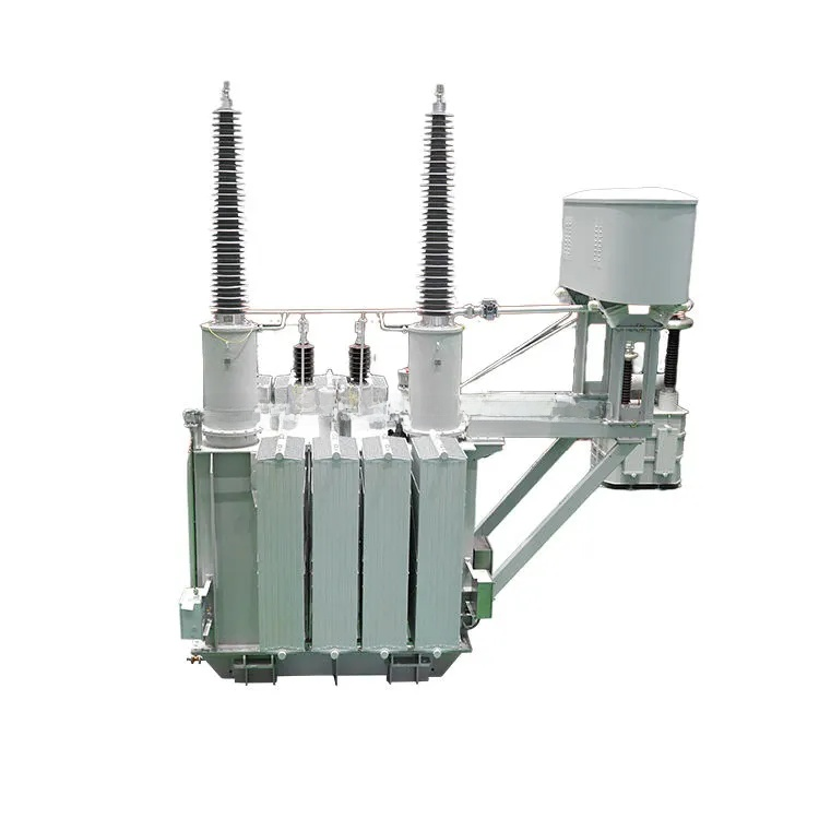 Electrical transformer with multiple components on a white background