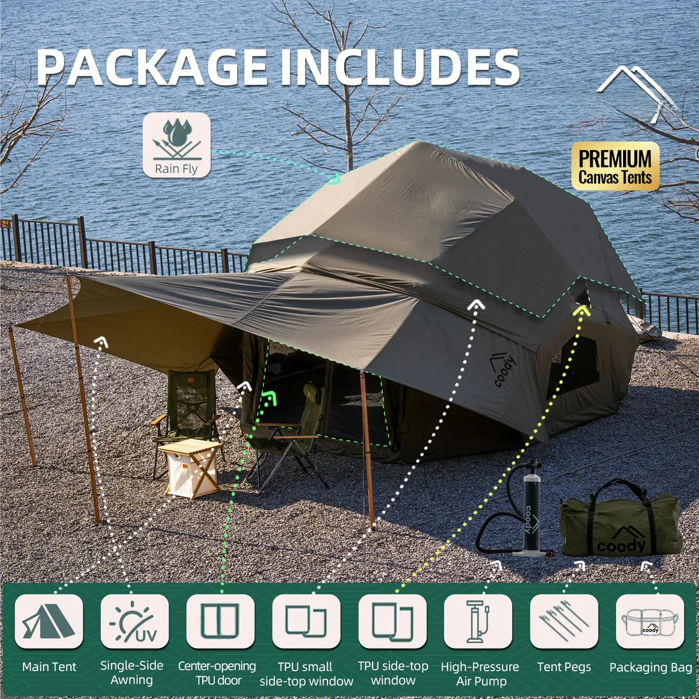 Modern Bestona Four Season Party Camping Luxury Inflatable Tent