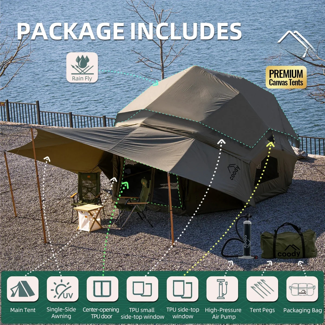 Modern Bestona Four Season Party Camping Luxury Inflatable Tent