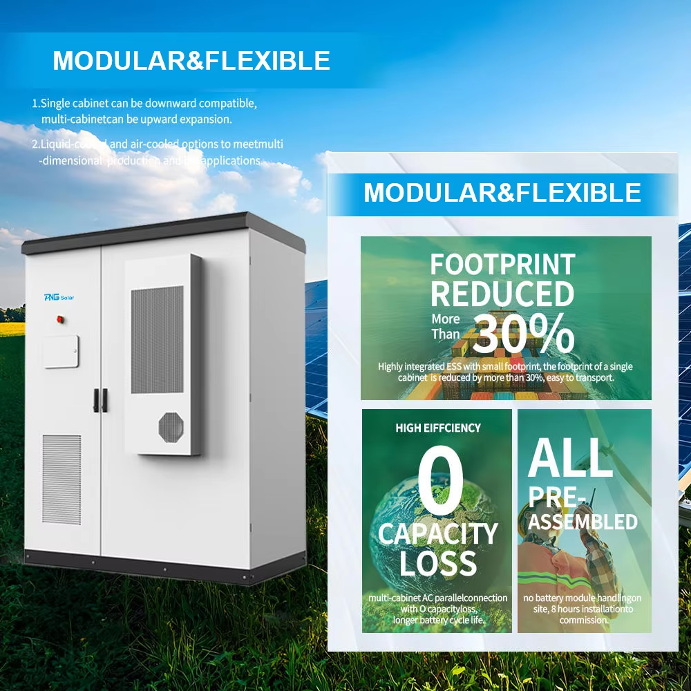 Outdoor Battery Cabinet Energy Storage System 50kW / 100kW with 100kWh–215kWh Lithium-Ion Battery