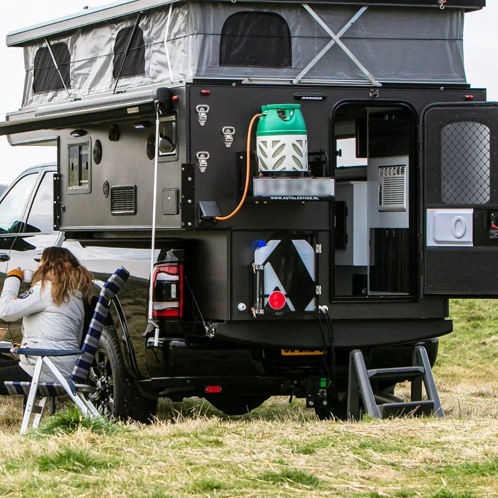 Vintage Off-Road Caravan, RV Australian-Style Pickup Truck Camper