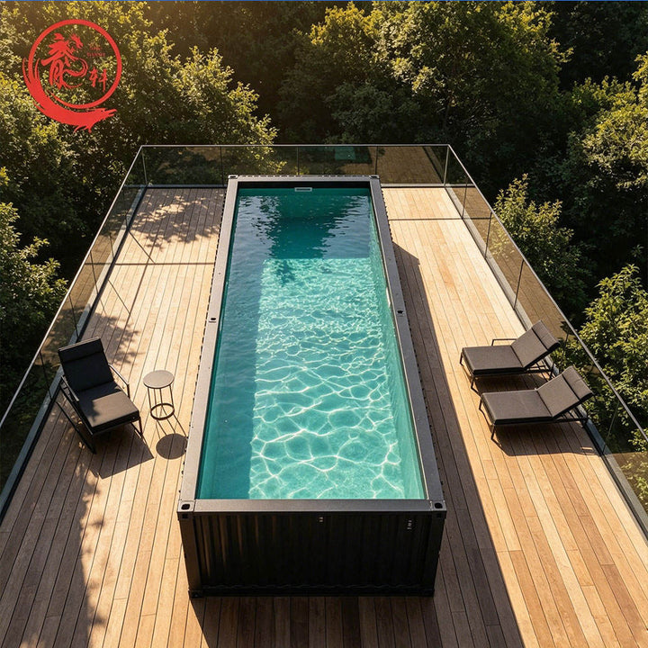 New 20ft Fiberglass Container Swimming Pool - Deep Moveable Dive Training Pool