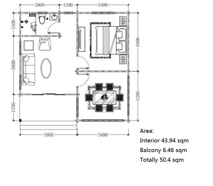 New Log Cabin Wooden House | Prefab Timber Cabin Kit for Home Garden Office