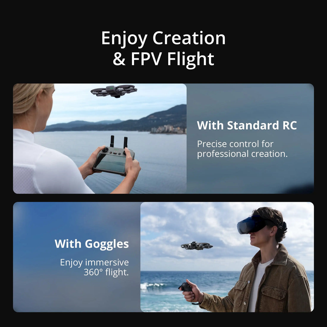 Avata 360 Motion Fly More Combo FPV Drone with Motion Controller 4K Camera for Freestyle and Aerial Filming