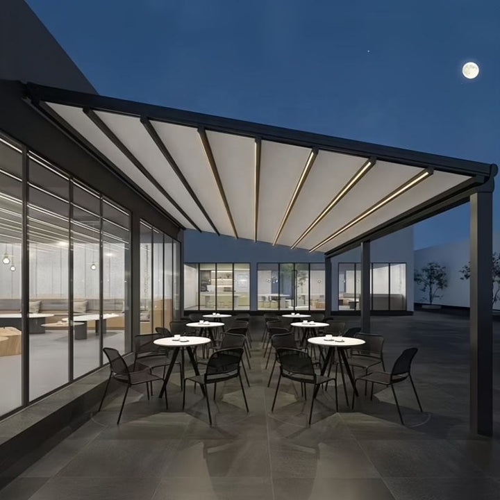 Automatic Aluminum Sunshade Canopy Roof  – Luxury Electric Villa Pergola