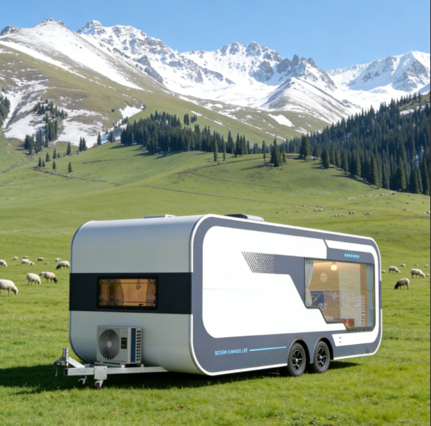 Luxury Prefab Mobile Camper House – Container RV Camping Caravan & Amenities