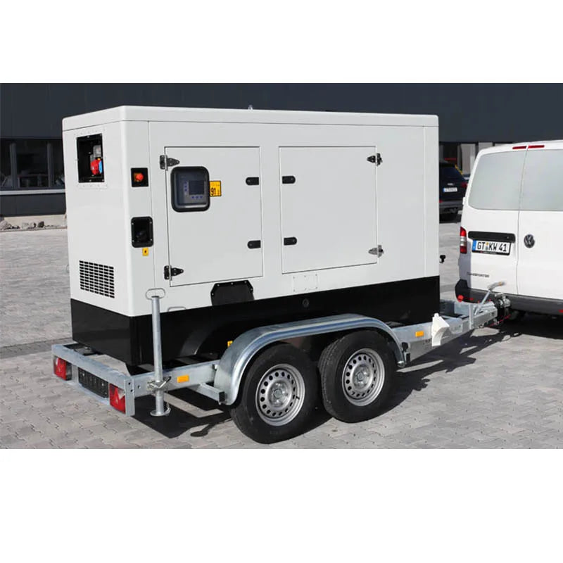 New Super Silent 3 Phase Power Electric Diesel Trailer Generator 