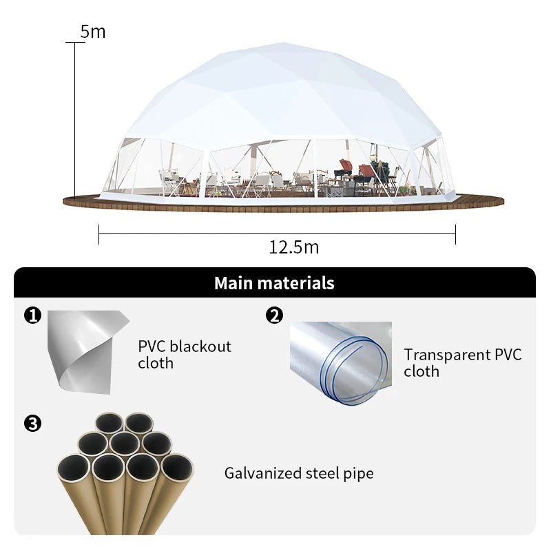 Glamping Outdoor Waterproof Luxury Tent Party Coody Lunar Surface Tent Hotel Tent Camping Tent