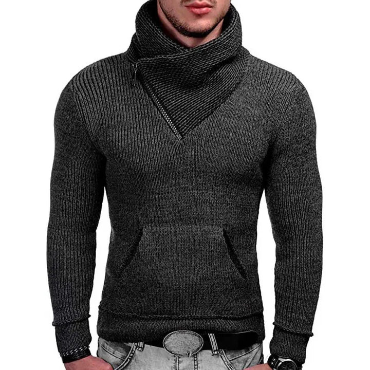 New Fusion Winter Men's Sweater Casual Solid Turtleneck Men Sweaters Long Sleeve  Pullover Fashion Jumpers