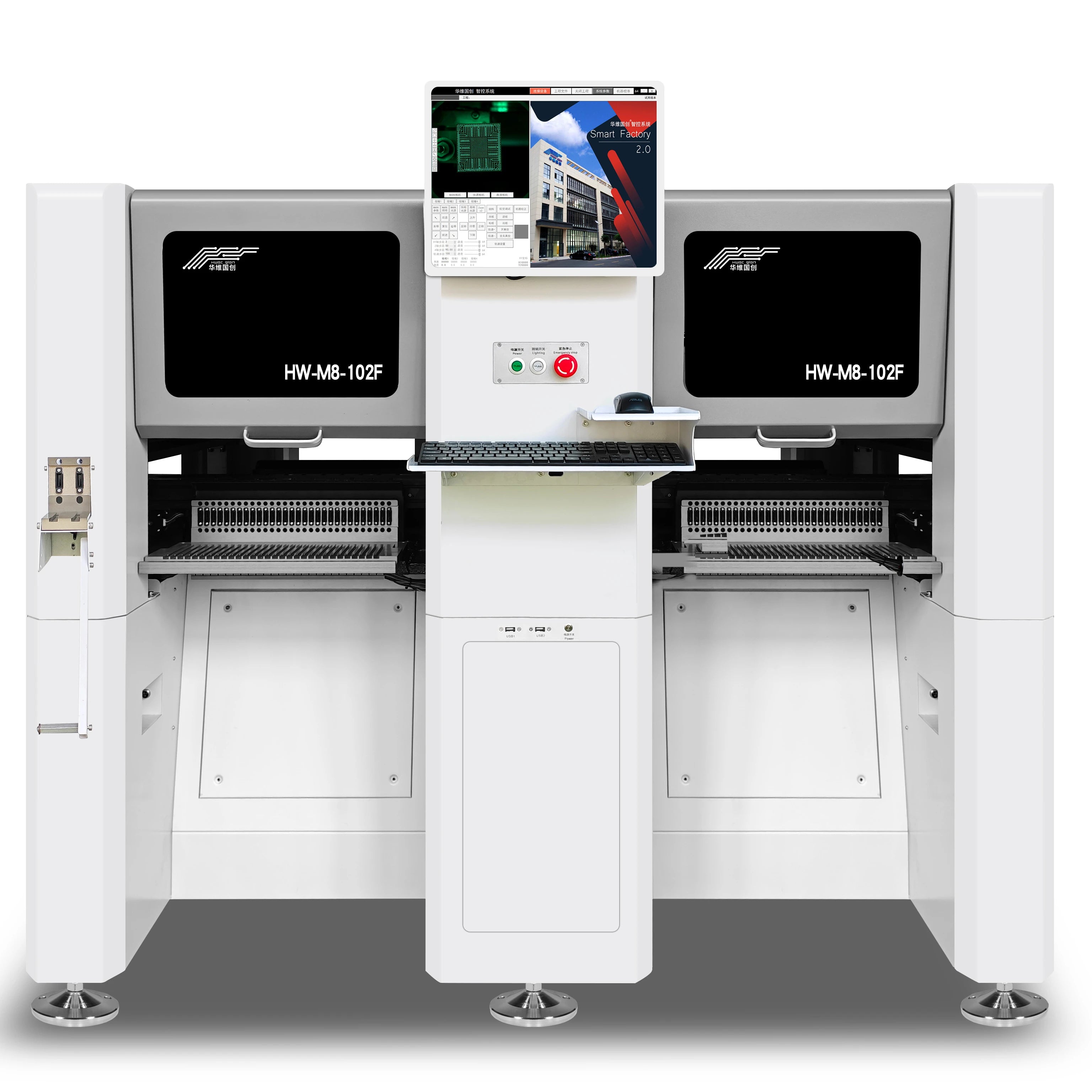 HWGC HW-DSQ800-120F with CE Certificate Double Sided SMT Assembly LED Chip Mounter Machine Vision BGA Pick and Place Machine