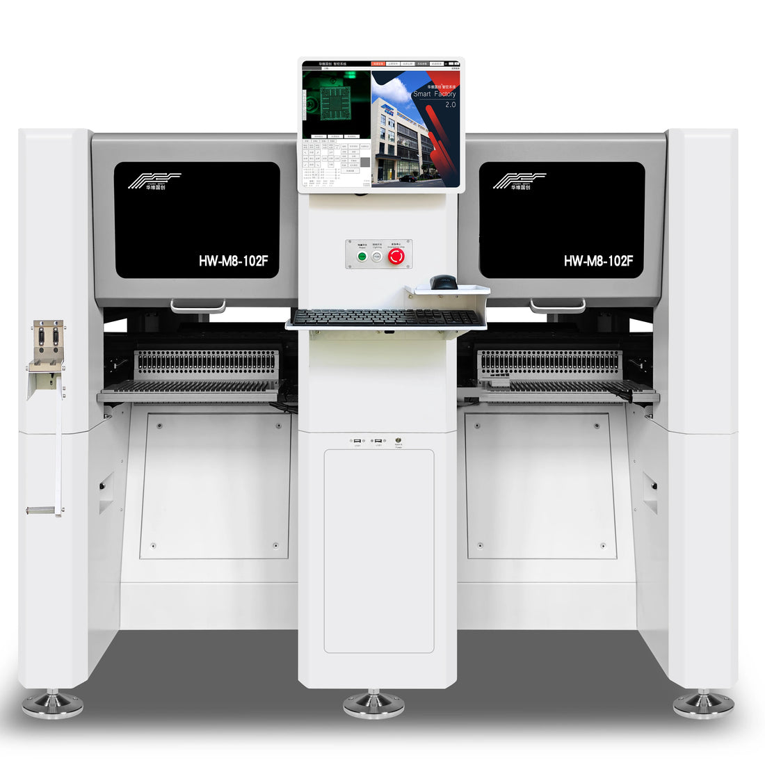 HWGC HW-DSQ800-120F with CE Certificate Double Sided SMT Assembly LED Chip Mounter Machine Vision BGA Pick and Place Machine