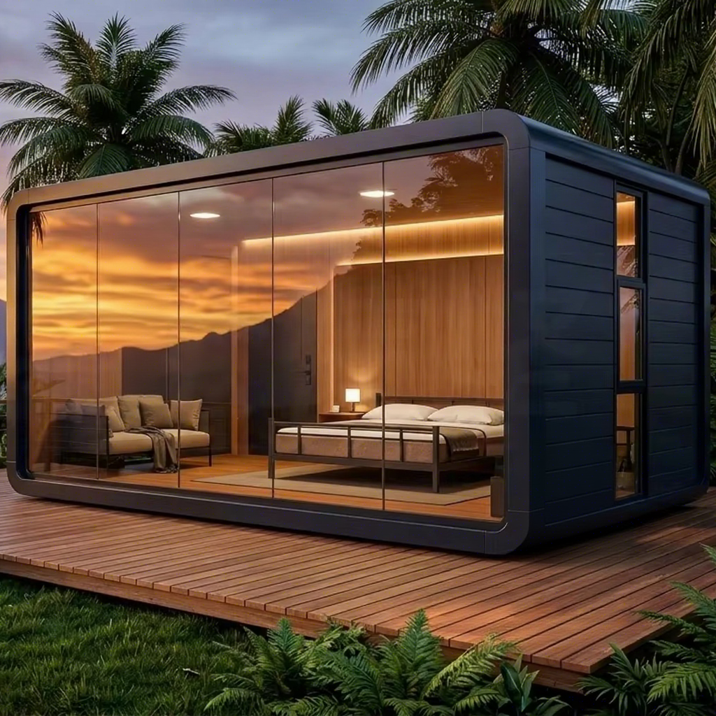 Modern Luxury Iconic Granny Pod Apple Cabin Solar-Powered Homes