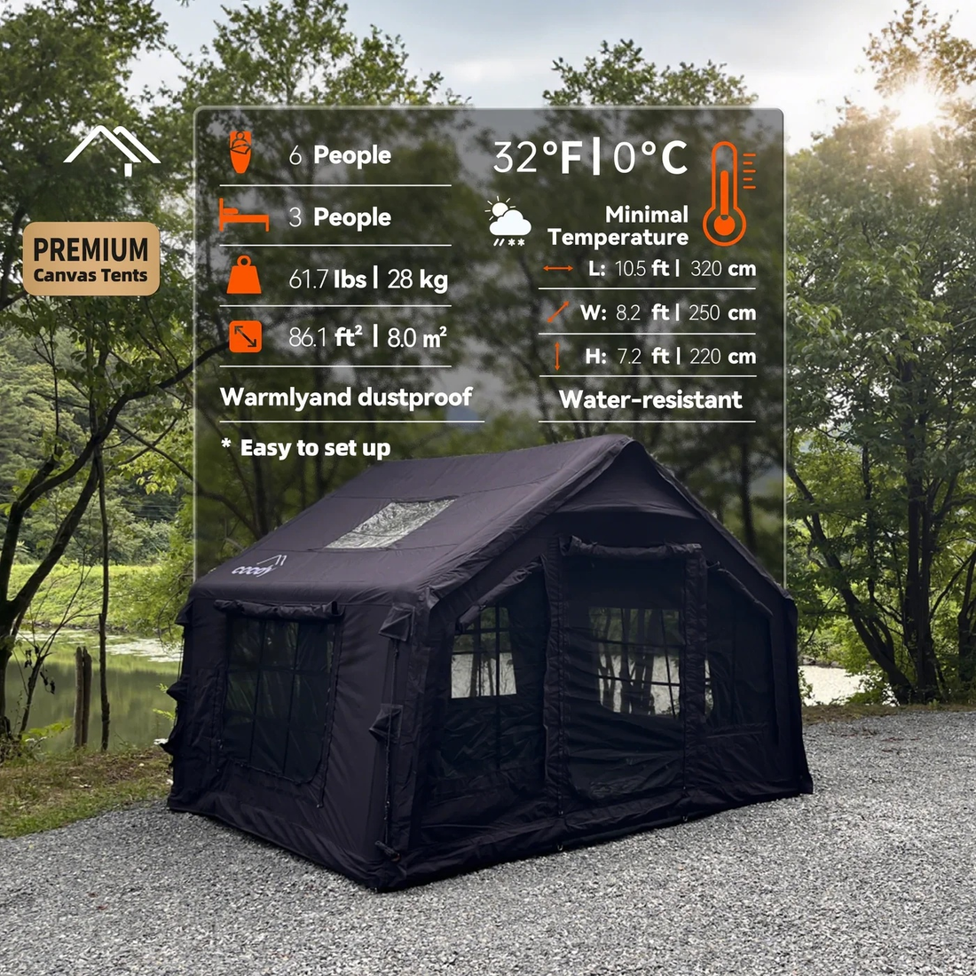 New Outdoor Hiking Inflatable Camping Waterproof Tent