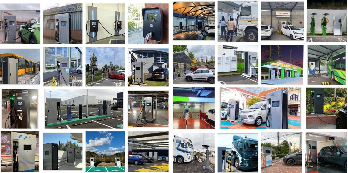 Modern New Split-Type DC Fast EV Charger – Floor-Mounted Commercial Charging Station