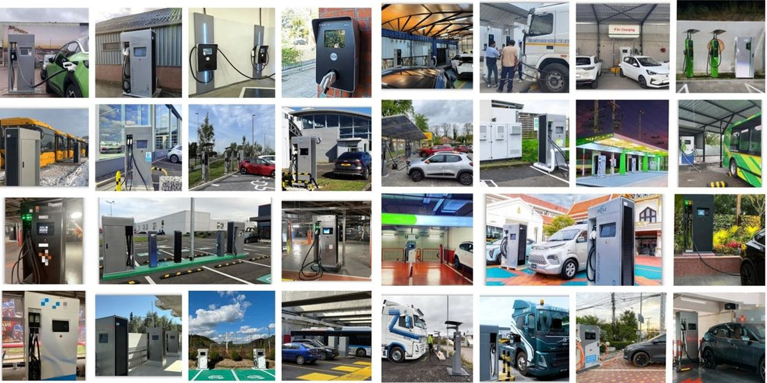 Modern New Split-Type DC Fast EV Charger – Floor-Mounted Commercial Charging Station