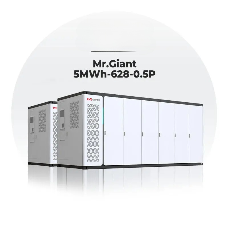 Energy storage system with 'Mr. Giant' branding on a white background