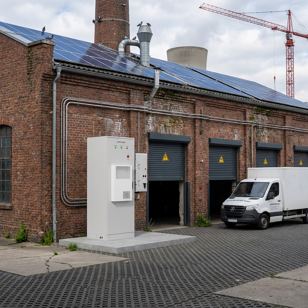Modern 112kWh Commercial LiFePO4 Battery Energy Storage System - 50kW Three-Phase Hybrid Inverter