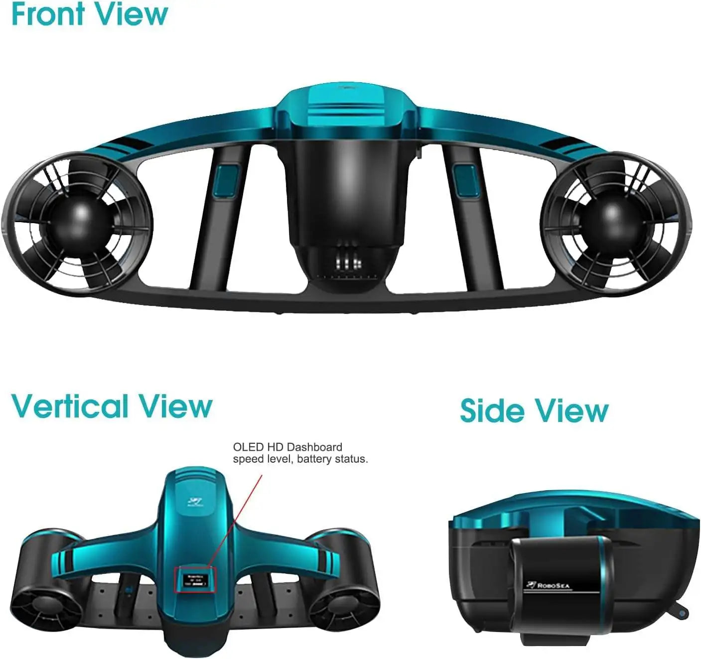 Robosea Seaflyer 1.0 Electric Underwater Scooter Dual Thruster 30M Waterproof Sea Scooter for Underwater Photography
