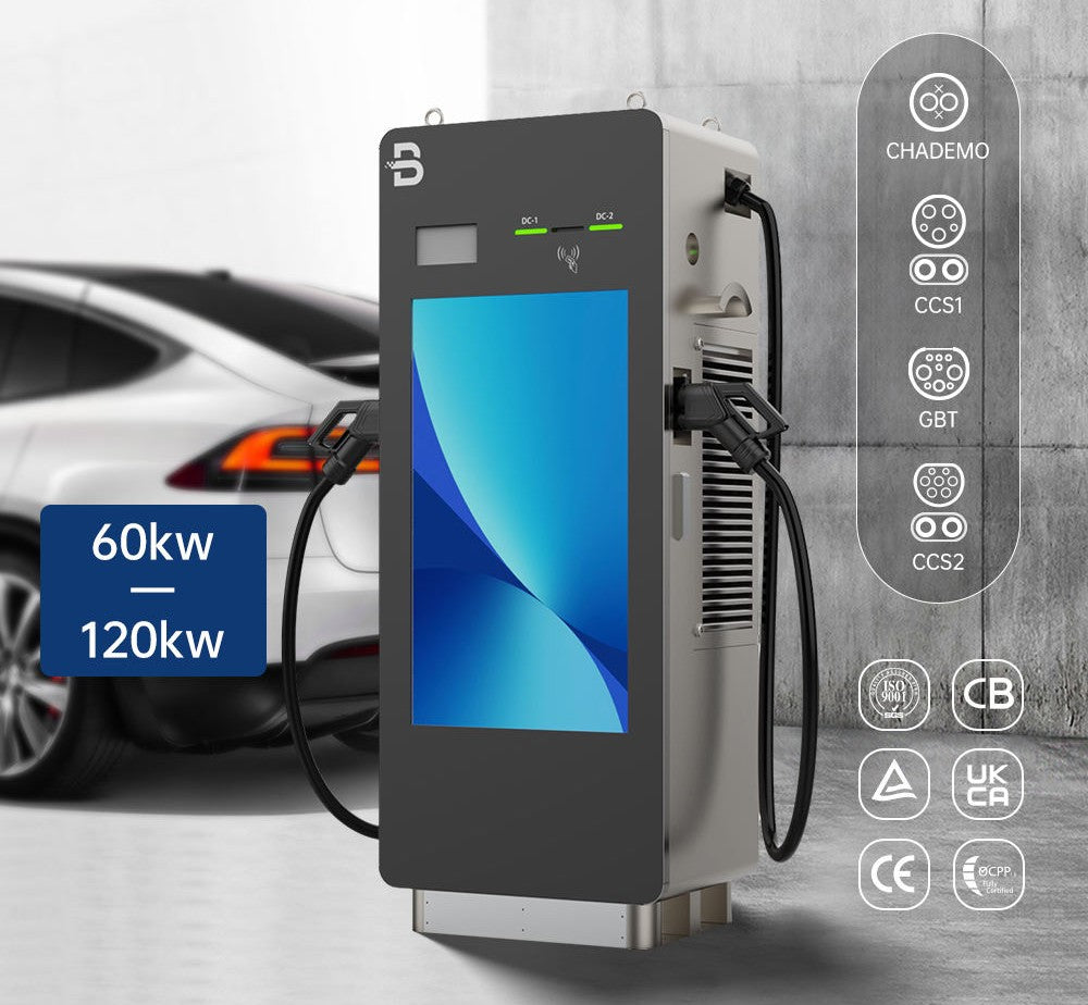 New Commercial DC EV Fast Charging Station with Smart Advertising Screen
