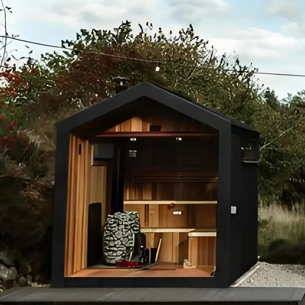 Traditional Finnish Sauna Cabin – Multi-Person Solid Wood Stove