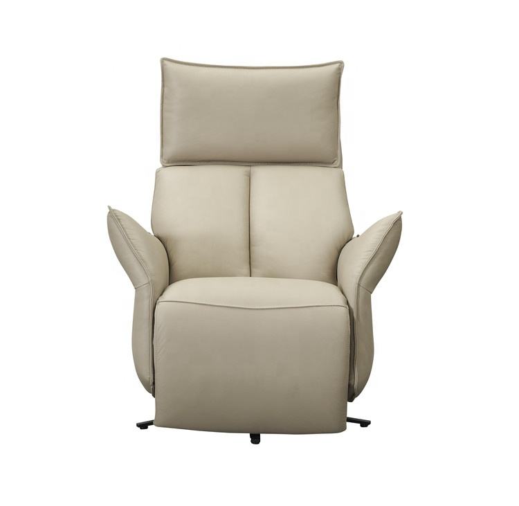 Luxury White High Back Reclining Lounge Arm Chair