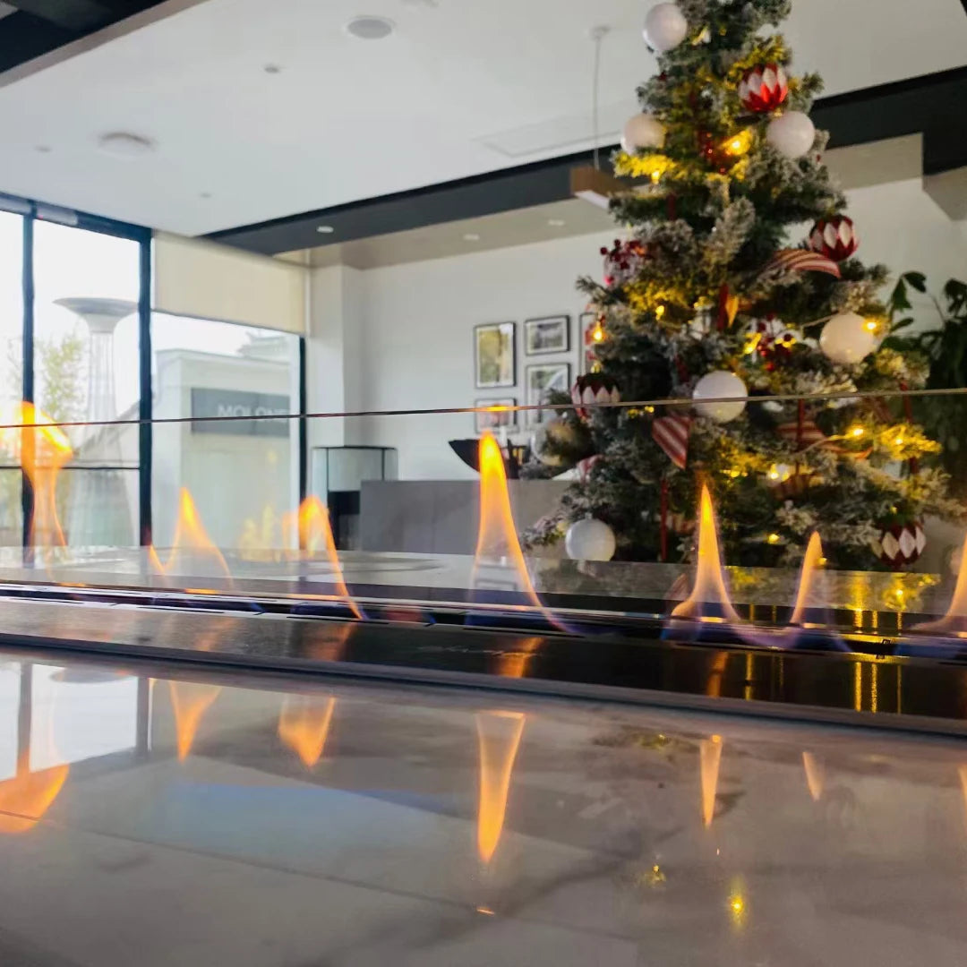 Premium  Remote Control 450Mm Linear Burner Bio Fireplace