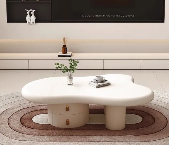 Modern Irregular Round Creative Coffee Table for Living Room