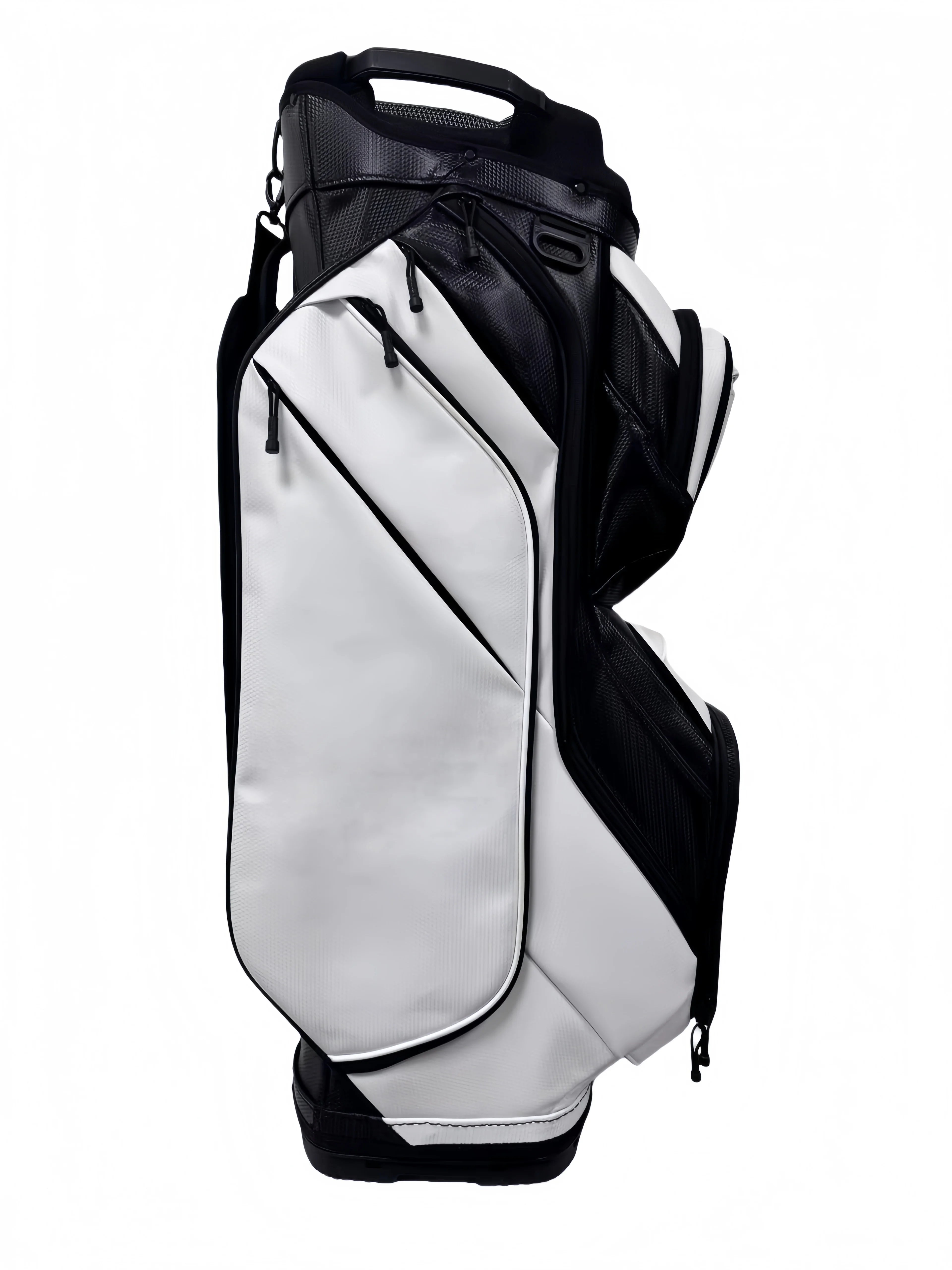 New Lightweight Waterproof PU Leather Golf Bag with 15-Way Divider