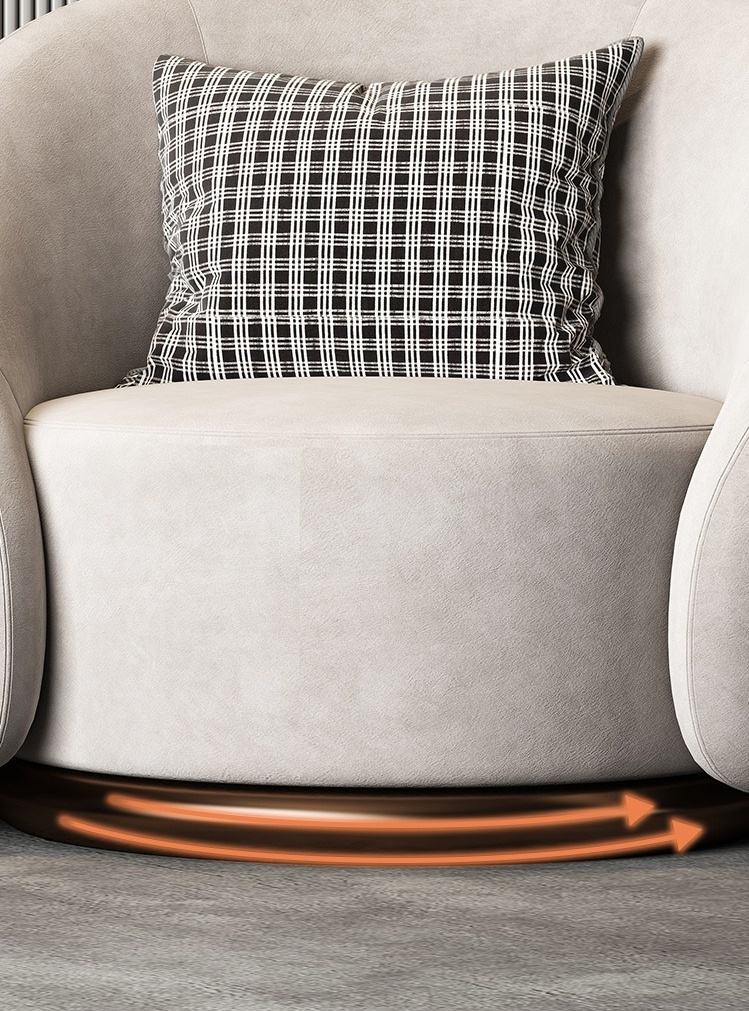 Vintage-Style Recliner Sofa Single Armchair – 360° Rotation