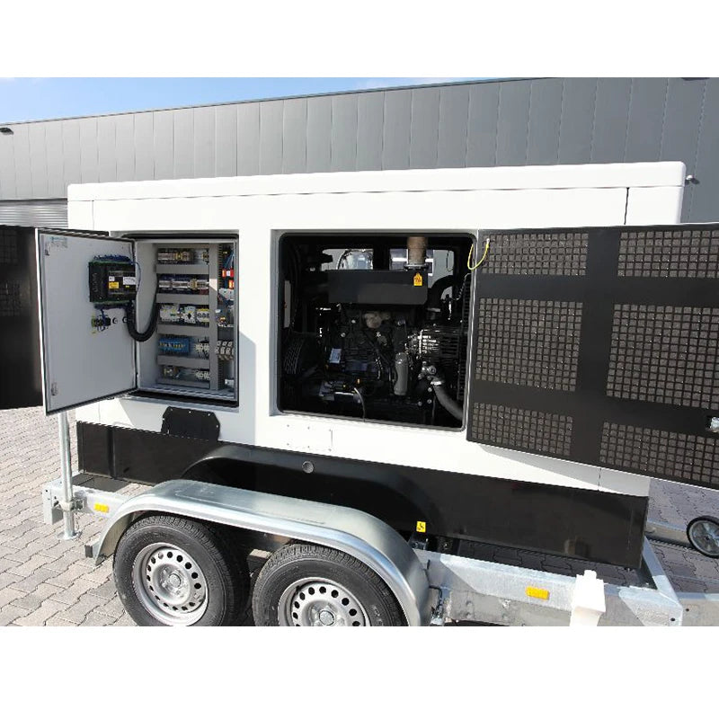 New Super Silent 3 Phase Power Electric Diesel Trailer Generator 