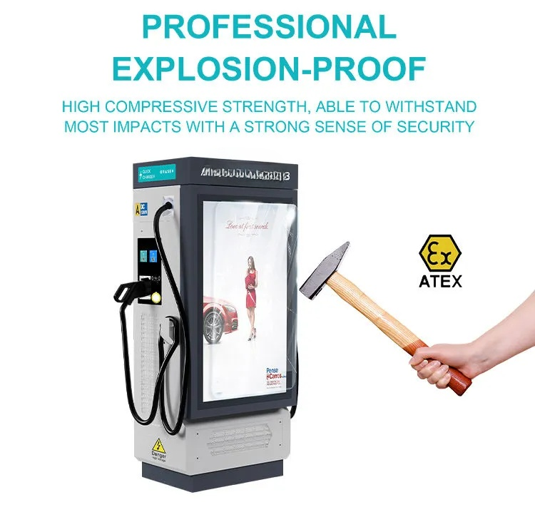 New Commercial DC Fast EV Charger 60kW / 120kW with 55-Inch Ads Display and OCPP Platform