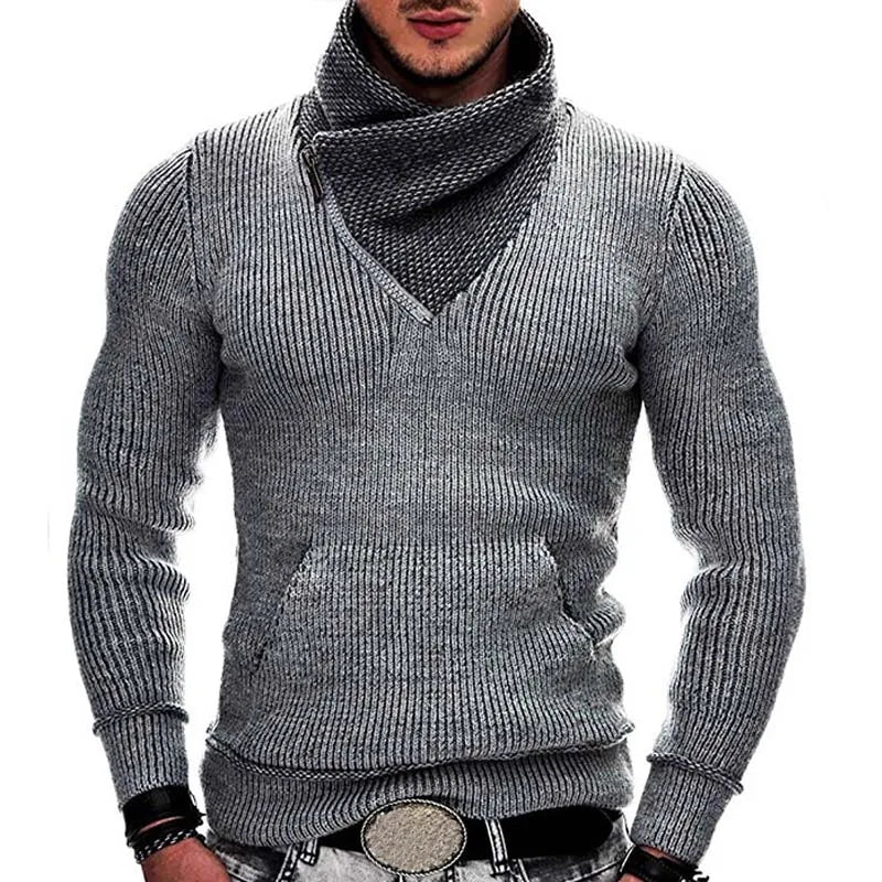 New Fusion Winter Men's Sweater Casual Solid Turtleneck Men Sweaters Long Sleeve  Pullover Fashion Jumpers