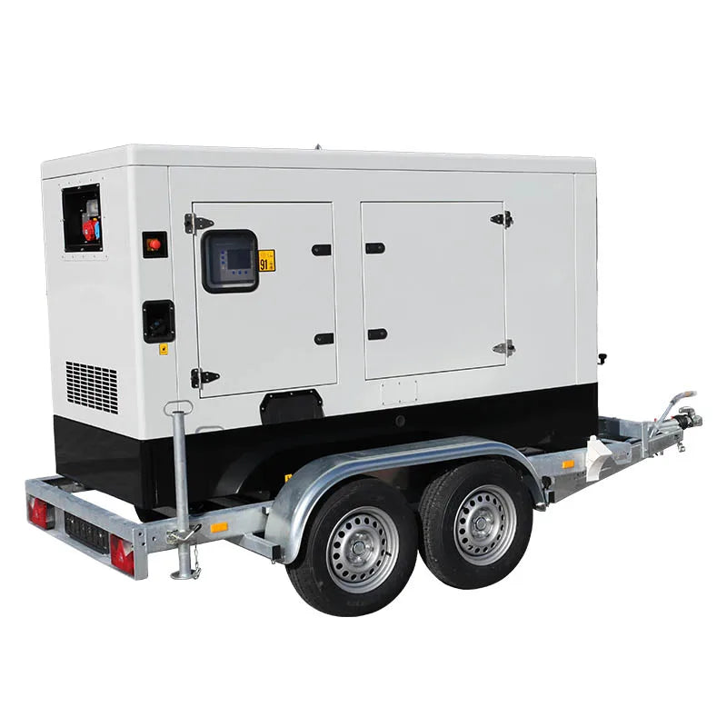 New Super Silent 3 Phase Power Electric Diesel Trailer Generator 