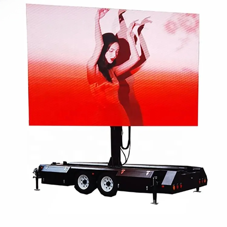 Smart Waterproof LED Display Mobile Trailer - Monocrystalline Solar Panel - Outdoor Roadshow Solution