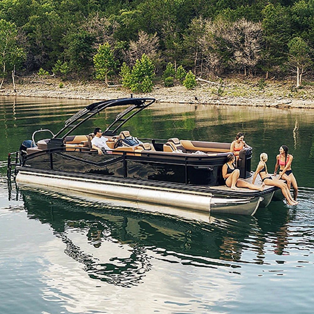 New Modern Aluminum Pontoon Boat Fishing Cruising Party