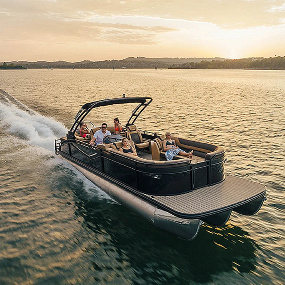 New Modern Aluminum Pontoon Boat Fishing Cruising Party