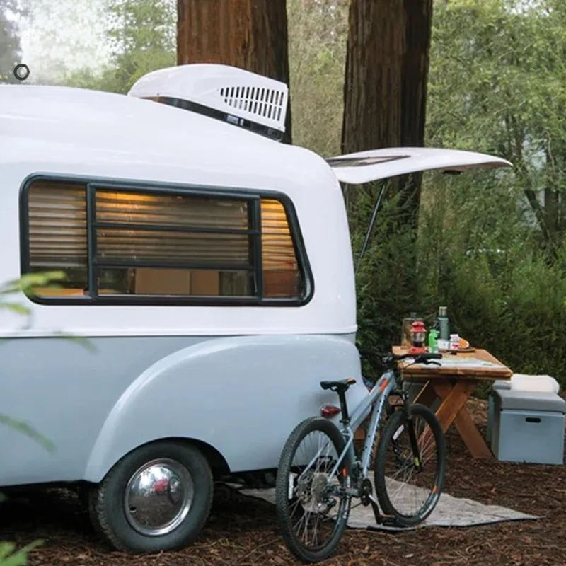 Modern Mini Camper Caravan – Teardrop Camping Pod with Bathroom | Compact Off-Road RV Trailer