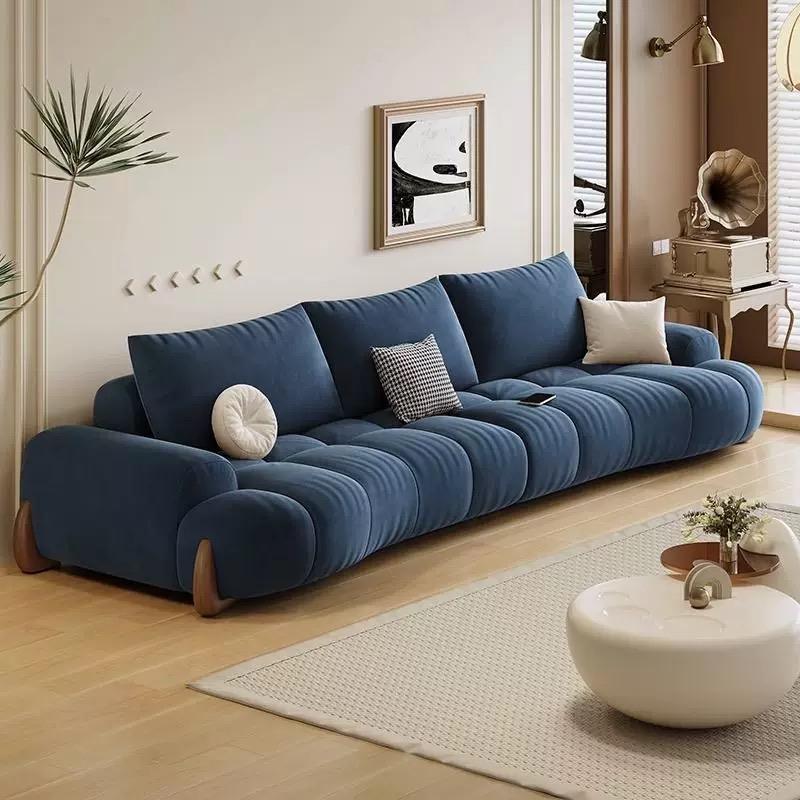 New Living Room Family Sectional Sofa Set with Velvet Fabric