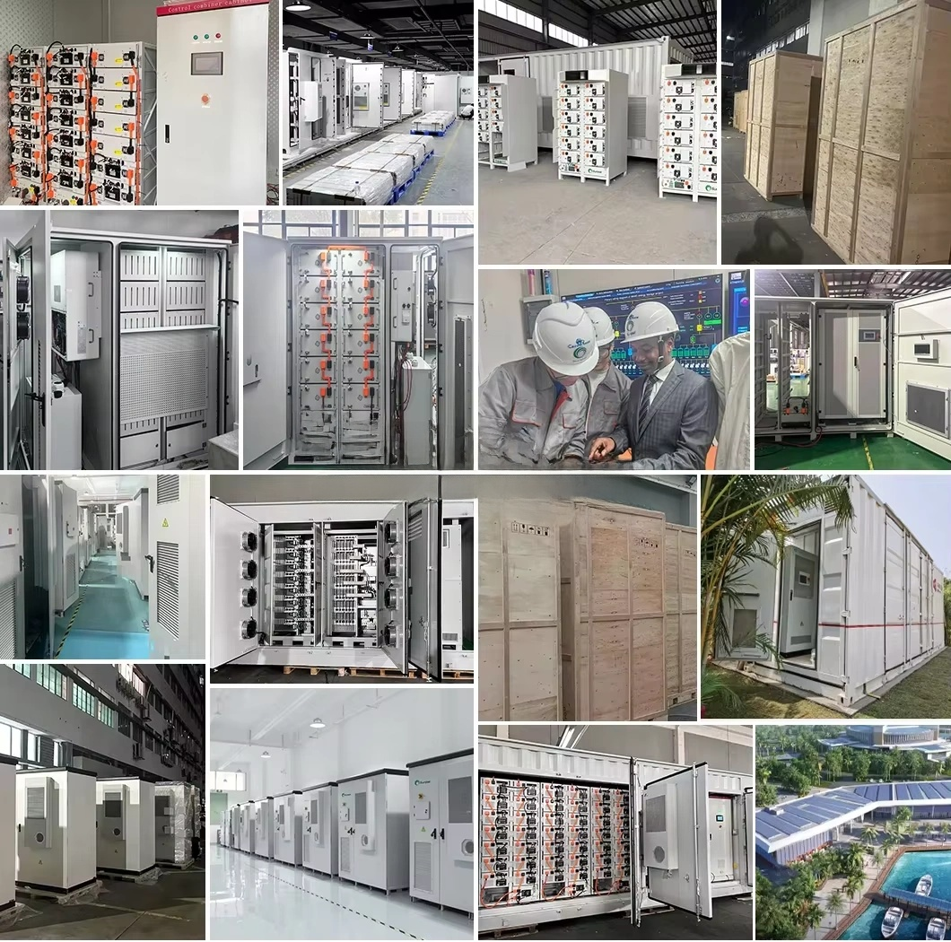 Collage of various industrial and storage equipment in different settings.