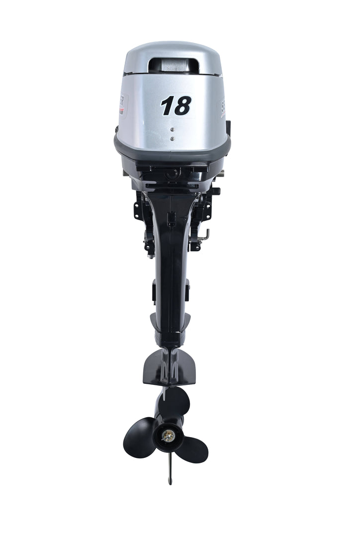 Moderner 18-PS-Benzin-Außenbordmotor – Robuster 2-Takt-Schiffsmotor für Angler und Freizeitschifffahrt