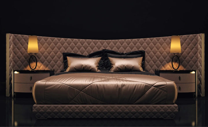 Luxury Modern King size Wooden Bedroom Frame Bed