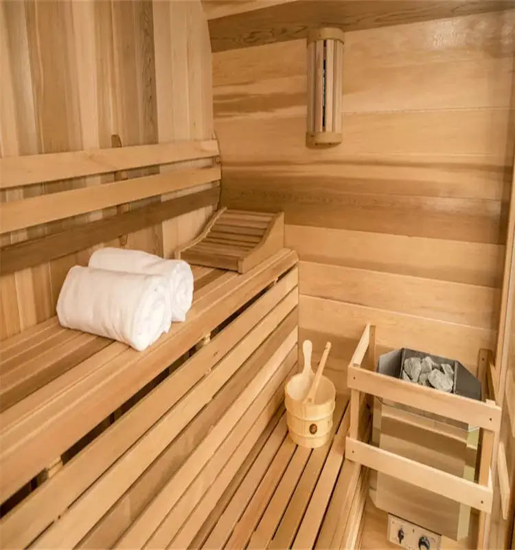 Traditional Finnish Sauna Cabin – Multi-Person Solid Wood Stove