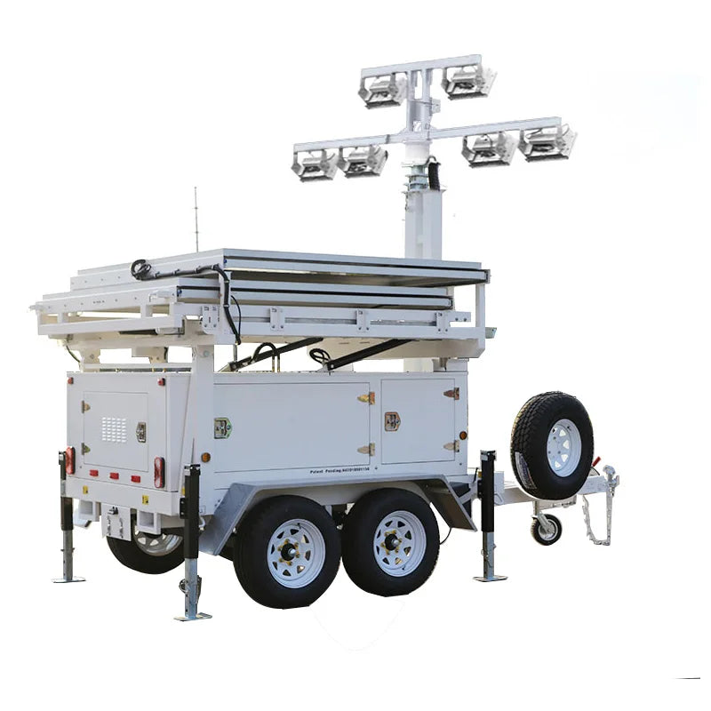 Source Factory Mobile Solar Light Tower Long Battery Life Movable Light Tower Solar