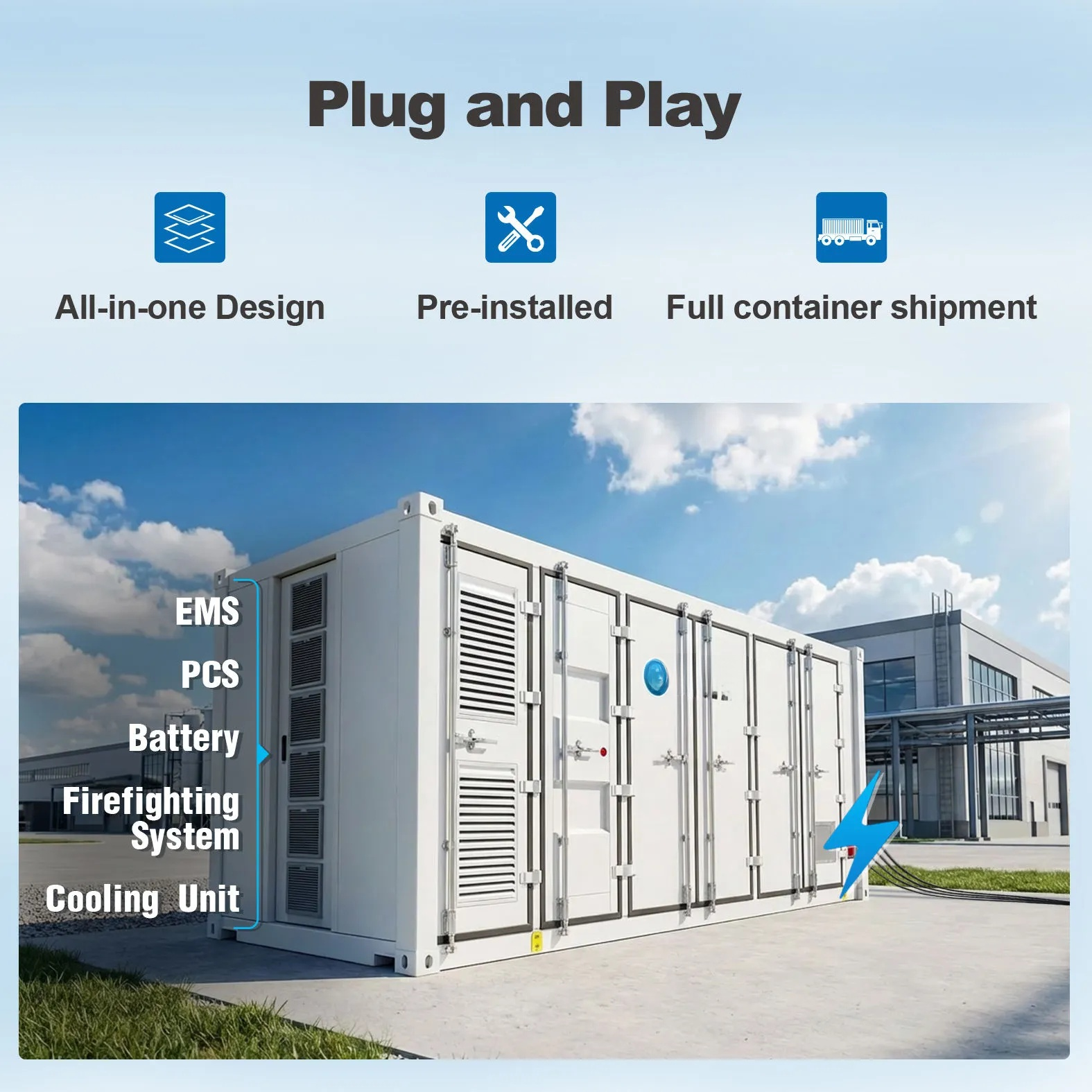 New All in One Solar Energy Storage System Ess - 1MW Inverter Using Solar Power - CE CERTIFIED