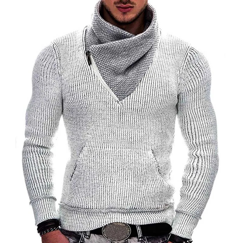 New Fusion Winter Men's Sweater Casual Solid Turtleneck Men Sweaters Long Sleeve  Pullover Fashion Jumpers