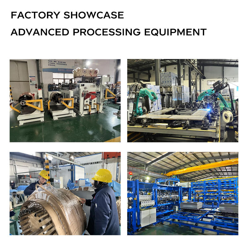 Factory showcase with advanced processing equipment and workers.