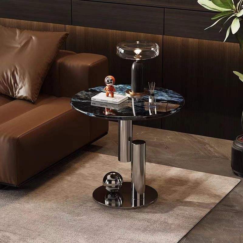 Luxury Marble Bedside Table – Elegant Coffee & Tea Side Table for Living Room & Hotel Use