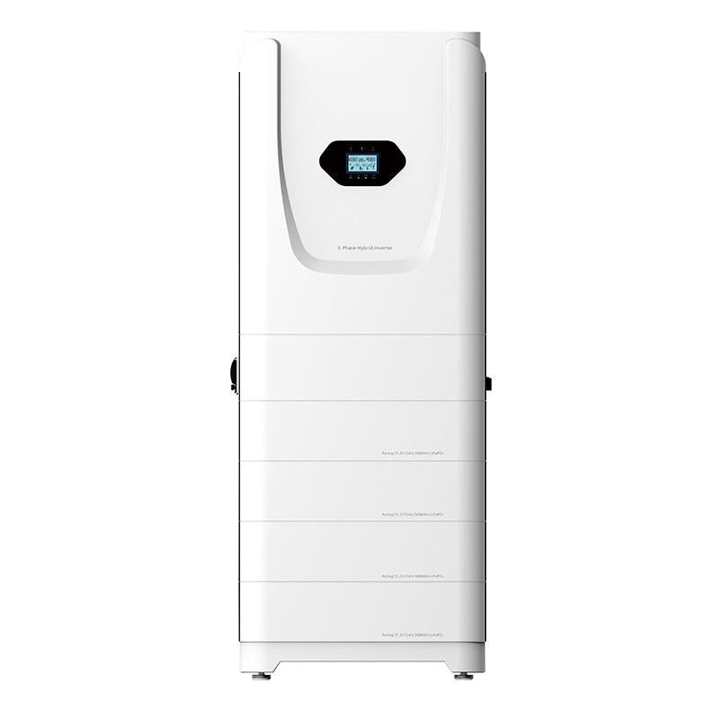 White battery storage system on a white background