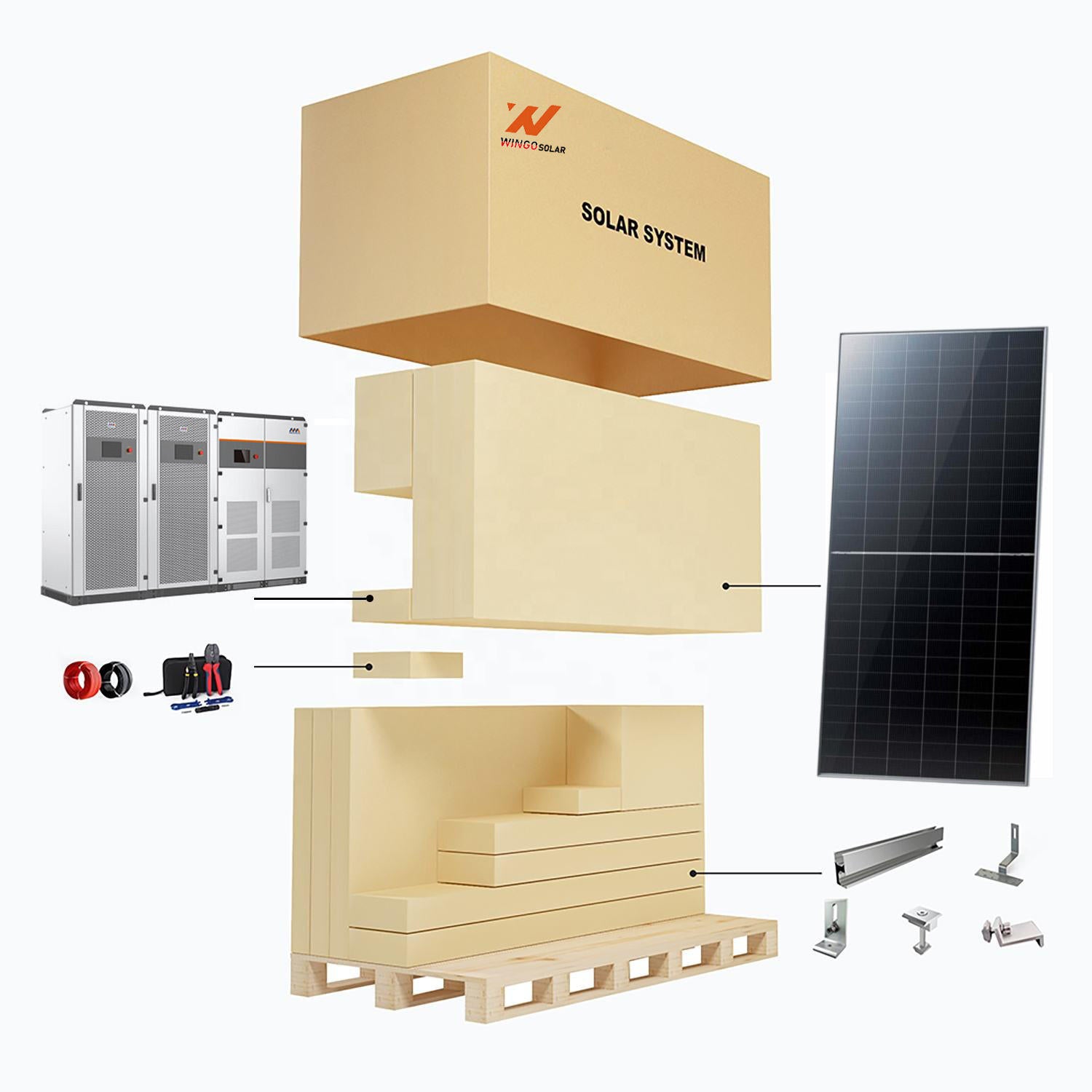 100KW 3 Phase Hybrid Solar Power Inverter System – 380V / 400V Industrial Solar Energy Solution